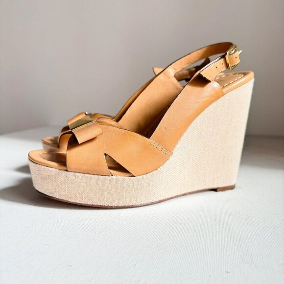 kate spade new york Shoes - Kate Spade Light Beige wedge heel Sandals 7.5